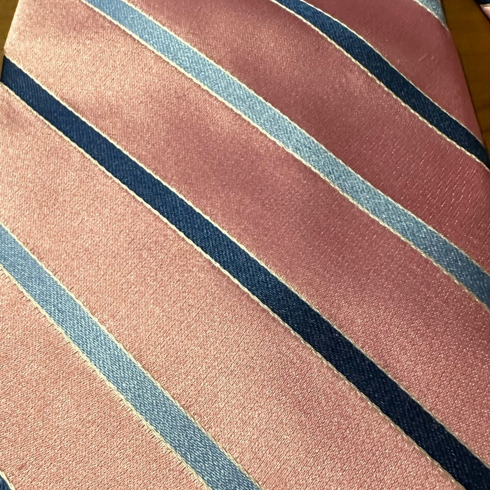 Nautica Pink and Blue 100% Silk Tie